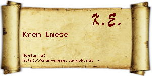 Kren Emese névjegykártya