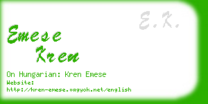 emese kren business card